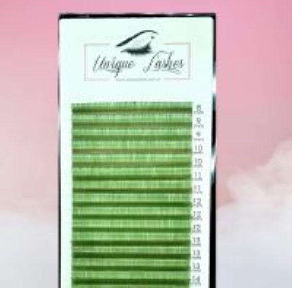 Green color lashes - Unique Lashes